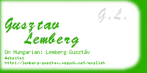 gusztav lemberg business card